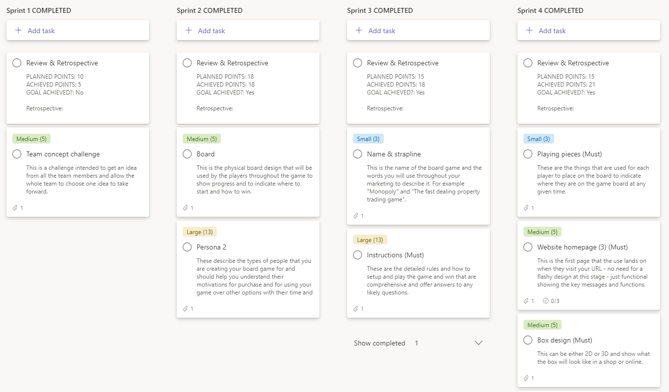 agile kanban board