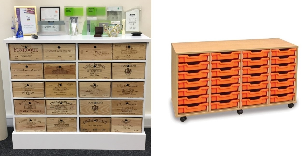 crates and trays
